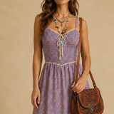 Hand-Tooled Vintage Leather Crossbody Bag