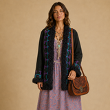 Hand-Tooled Vintage Leather Crossbody Bag