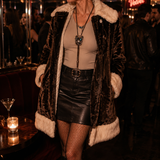 Vintage 70s Faux Fur Penny Lane Coat XXS