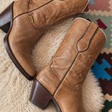 Vintage Wrangler Brown Leather Western Boots 🤎 7