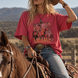 Vintage Wrangler Native American Horseback Graphic Tee L