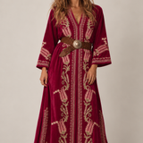 Vintage GÜRLEK Embroidered Velvet open kaftan
