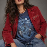 Vintage Queenspark Red Suede Jacket — Size 16 (14 TOO)