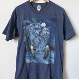 Vintage Made in USA Wolf Totem Dreamcatcher Tee — XL