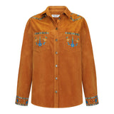 Nine Lives Bazaar Nancy Corduroy Shirt – Cinnamon