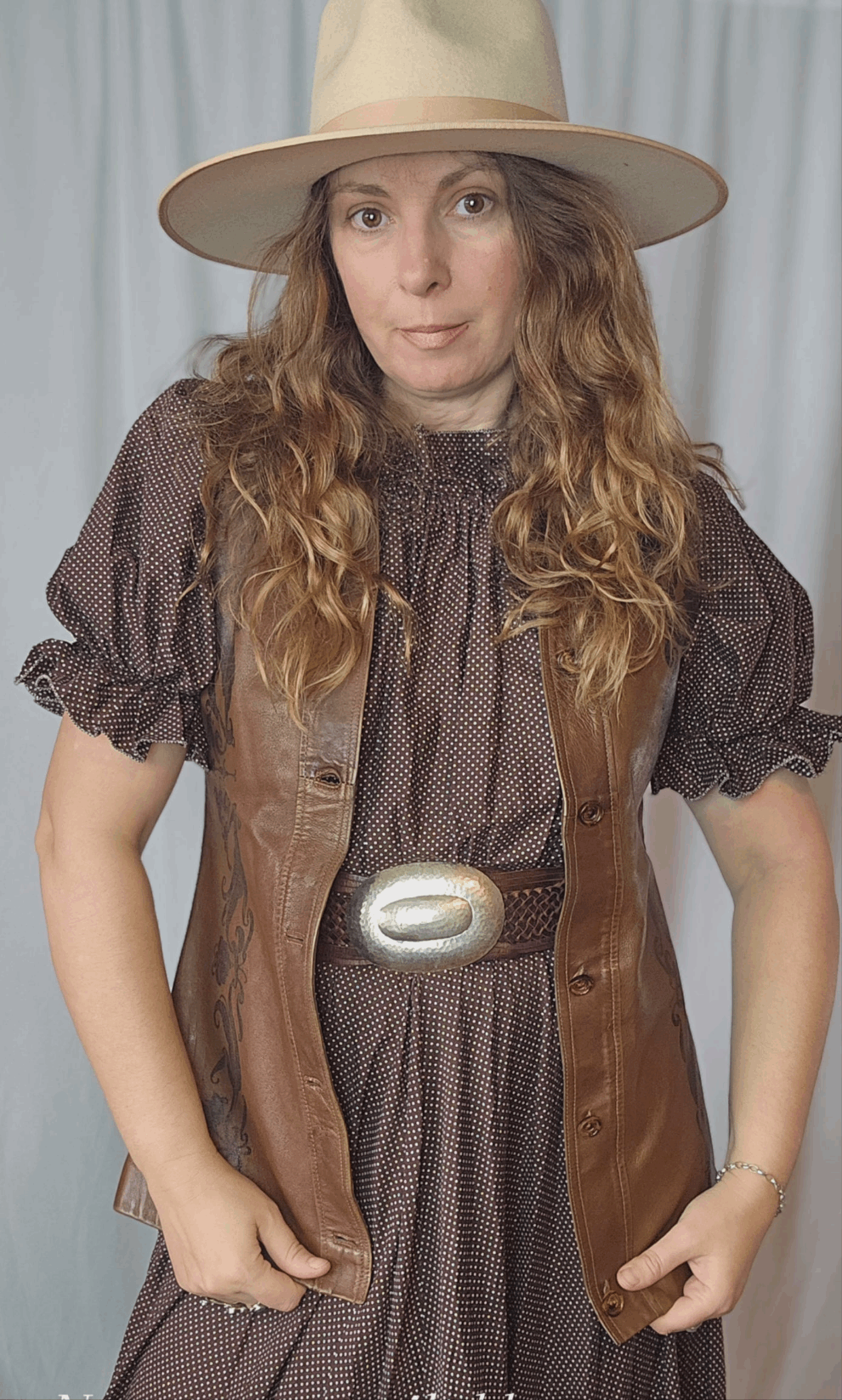 Leather Vest – Vintage Tooled Dream