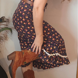 Vintage 1970s Mark Warren Floral Cotton Dress – AU Size 10