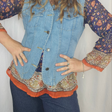 Vintage Light Blue Denim Vest – Size 10