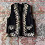 Vintage Wool Vest – BLACK S/M