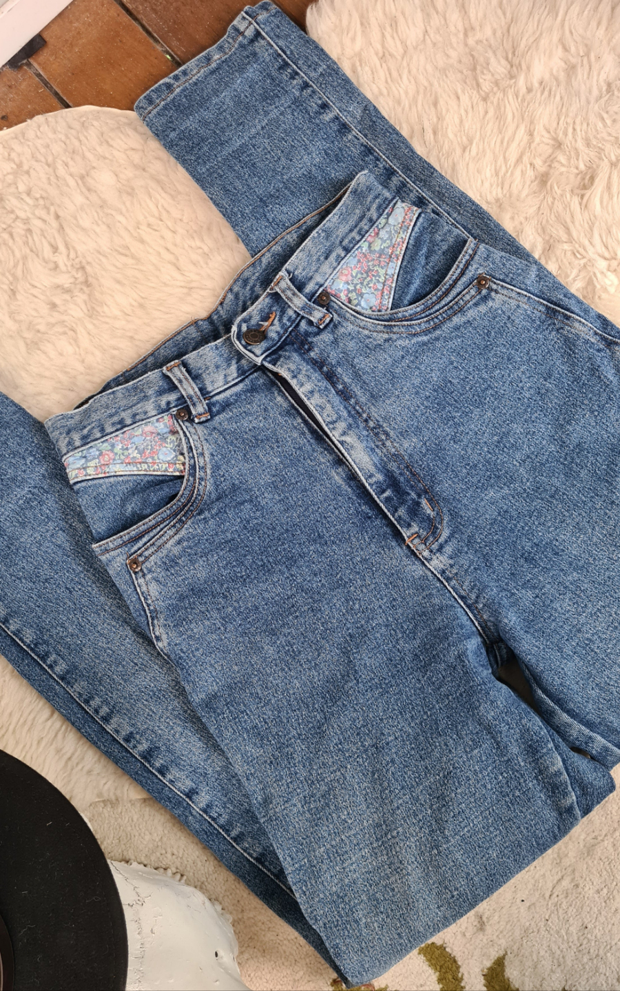 OKE Vintage 80s Rare Womens high waist Denim Blue Jeans Size 10