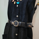 The Lair Western Motif Leather Belt – Size L