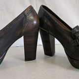 Frye Naiya Kiltie Moc Leather Heels – Size 39 (8) – Brown