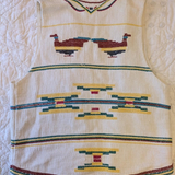 Vintage Handwoven Vest Native American bird Motifs M/L