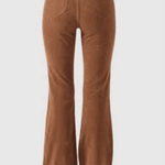 Back view of Rolla’s Dusters Bootcut cords in Tobacco, size 30, emphasizing the flattering high-rise waist and bootcut leg.