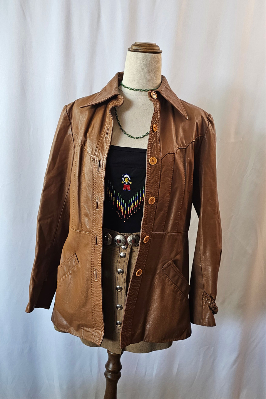 70s LEATHER JACKET 8/10