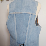 ECHTE VINTAGE 70er Jeansweste mit Knopfleiste 10/12