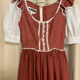 Vintage 60s Prairie Edwardian Lace dress xs/s