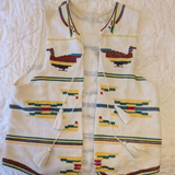 Vintage Handwoven Vest Native American bird Motifs M/L