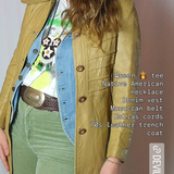 Vintage 70s Beige Leather Coat – “Looking Good” Melbourne S 8/10