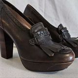 Frye Naiya Kiltie Moc Leather Heels – Size 39 (8) – Brown