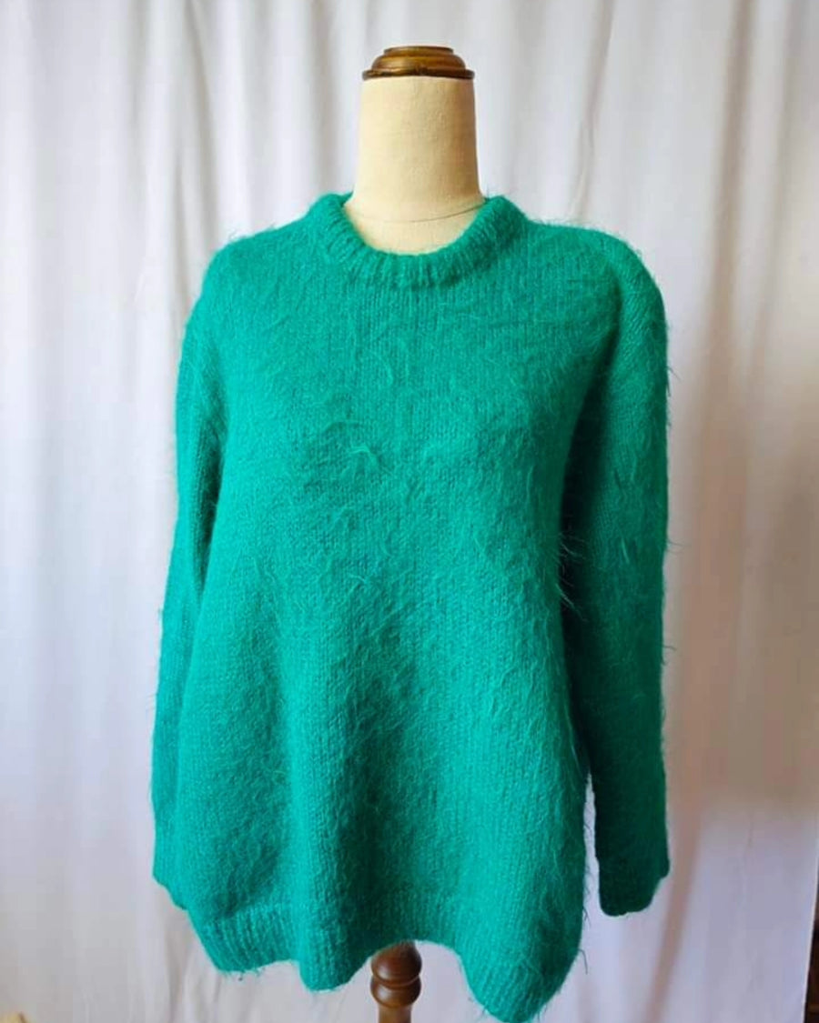 Emerald Green wool jumper M/L