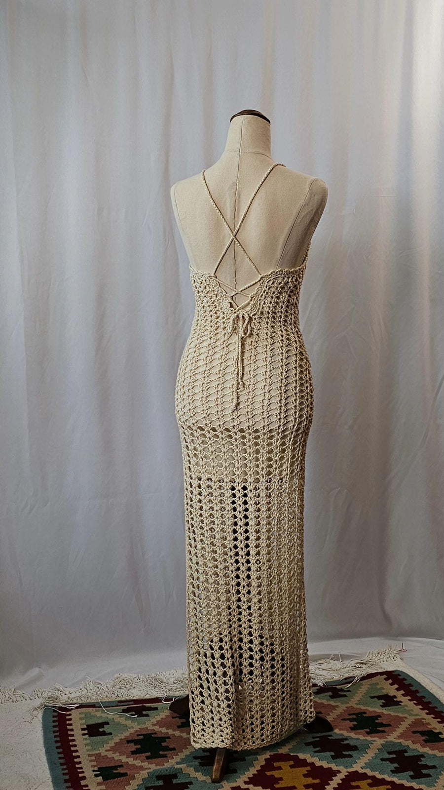 Robe midi au crochet TAILLE S