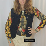 Roberto Cavalli, designer snakeskin long sleeve blouse M