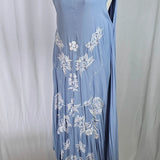 Fillyboo - Story Of Seeker Maxi Dress in Blue Floral size Small