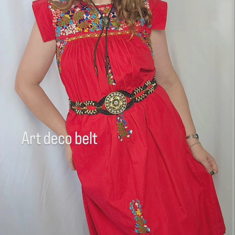 Mexican Embroidered Dress 10-12