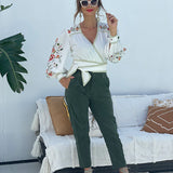 Gardenia Embroidered Wrap Top by MOSS – BNWT – Size 10