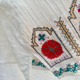 Bohemian Embroidered Cotton Cheesecloth Blouse – Cream – AU 12