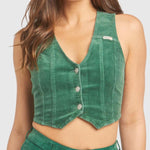 Wrangler Westbound Cord Vest – Basil Cord size 8