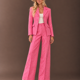 Vintage 1970s Red &amp; White Gingham Two-Piece Suit | Handmade 70s Flared Pantsuit s/xs