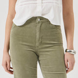 Rolla’s Eastcoast Flare Cord Jeans – Olive Green | Size 32 / AU 14