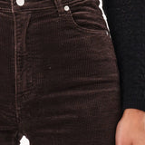 Rolla’s Dusters High Rise Slim Thick Corduroy Pants – Chocolate Brown – Size 28 / AU 10