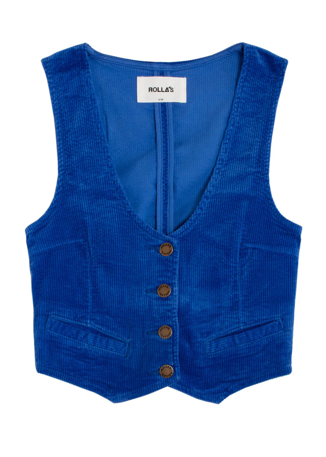 Rolla’s Phoebe Tonkin x Rolla’s Dallas Vest –Electric Blue size S/8