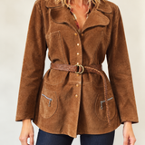 Vintage 1970s Chocolate Brown Suede Jacket