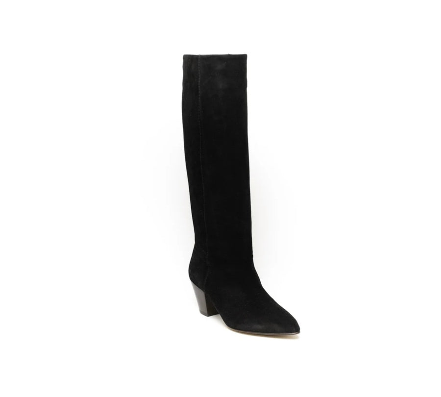 IVYLEE RITA BLACK SUEDE SLOUCH BOOTS SIZE 37 RRP$419
