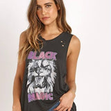 Spell And The Gypsy Black Magic Distressed Tank-Unterhemd. Größe M