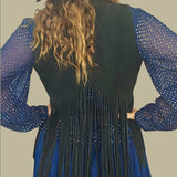 Vintage Suede Fringe Vest (Size 32)
