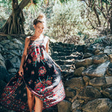 Spell Hotel Paradisio strappy dress in jet colourway S