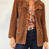 Vintage 1970s Chocolate Brown Suede Jacket
