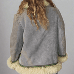 70s Vintage Shearling & Suede Folk Jacket – One of a Kind