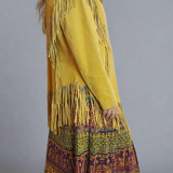 Western Fringe suede tan jacket  - Cowgirl size Medium