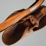 Vintage Indian tooled  sandals – Handcrafted size W 10 M 8