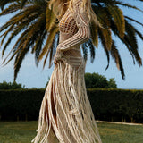 Bella Donna Crochet Fringe Maxi Dress XS RRP: $399.00