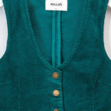 Rollas Cord Vest – Basil Green Size 12