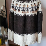 hand kntted fair isle cardigan
