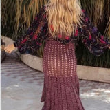 Chasing Unicorns Feels Like Love Crochet Skirt In Purple Potion