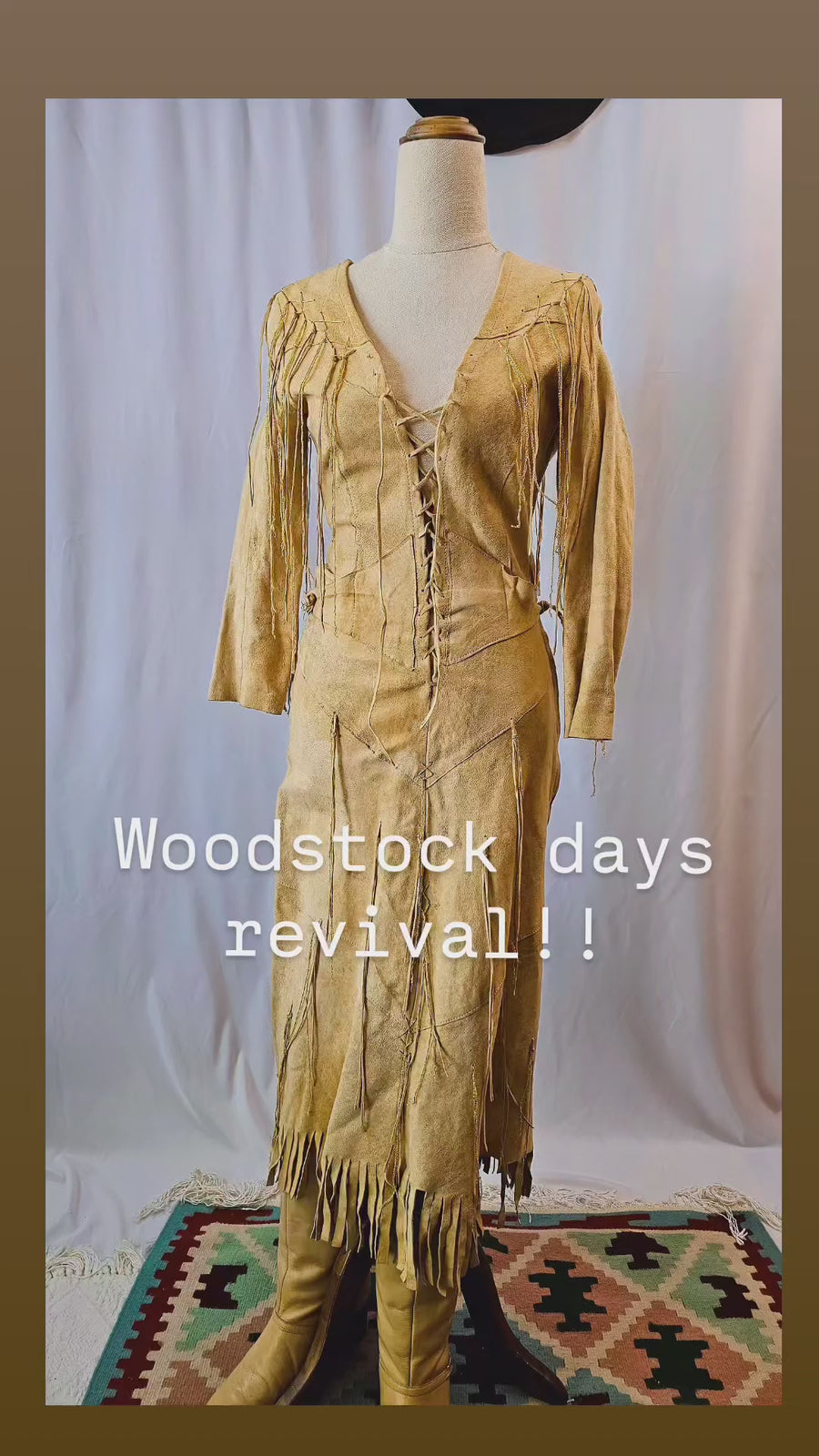 Vintage 1960s Genuine Suede Fringe Dress | Size xxs Small (AUS 6-7) woman